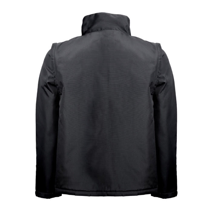 Chaquetas de trabajo personalizadas poliéster color negro segunda vista Chaquetas de trabajo personalizadas poliéster color negro segunda vista