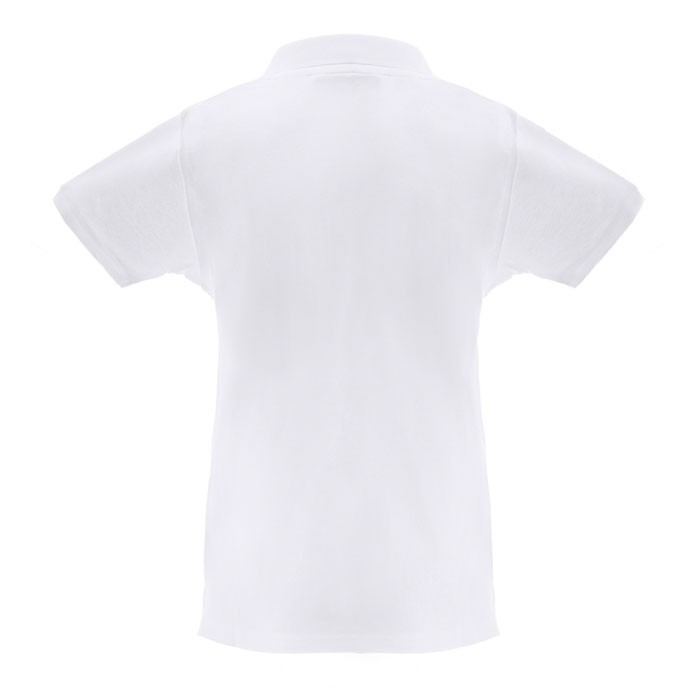 Polo para mujer de algodón 100% 240 g/m2 color blanco segunda vista