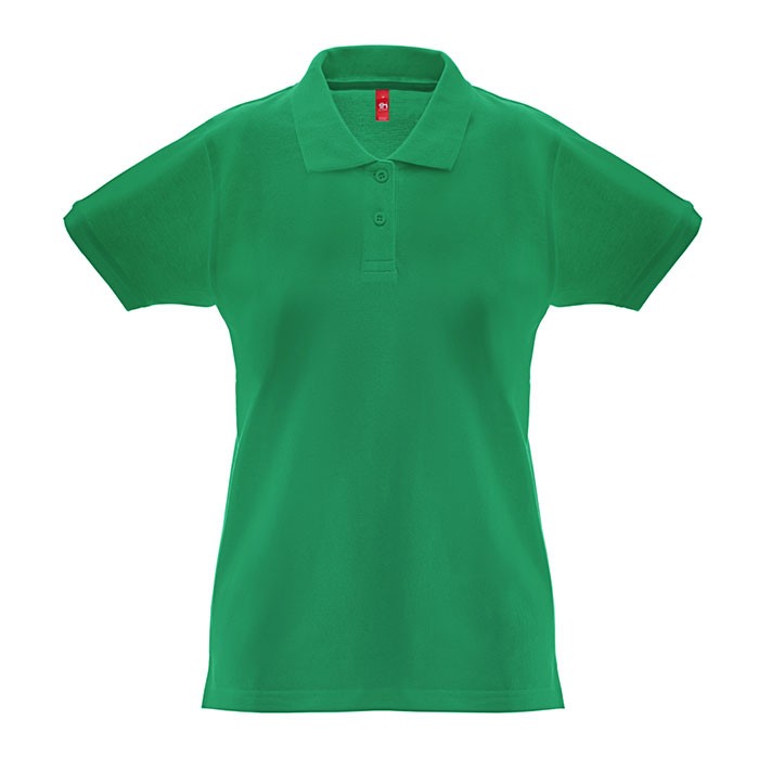 Polo para mujer de algodón 100% 240 g/m2 color verde primera vista