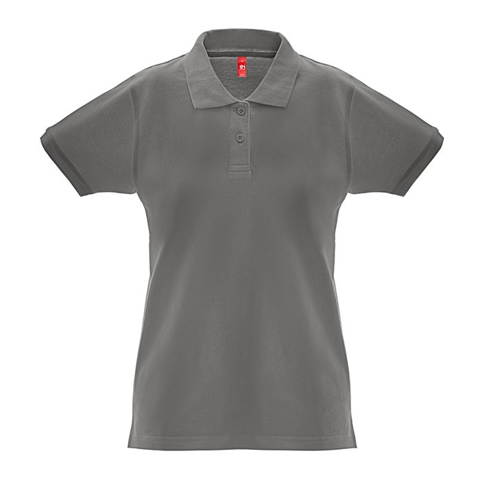 Polo para mujer de algodón 100% 240 g/m2 color gris oscuro primera vista