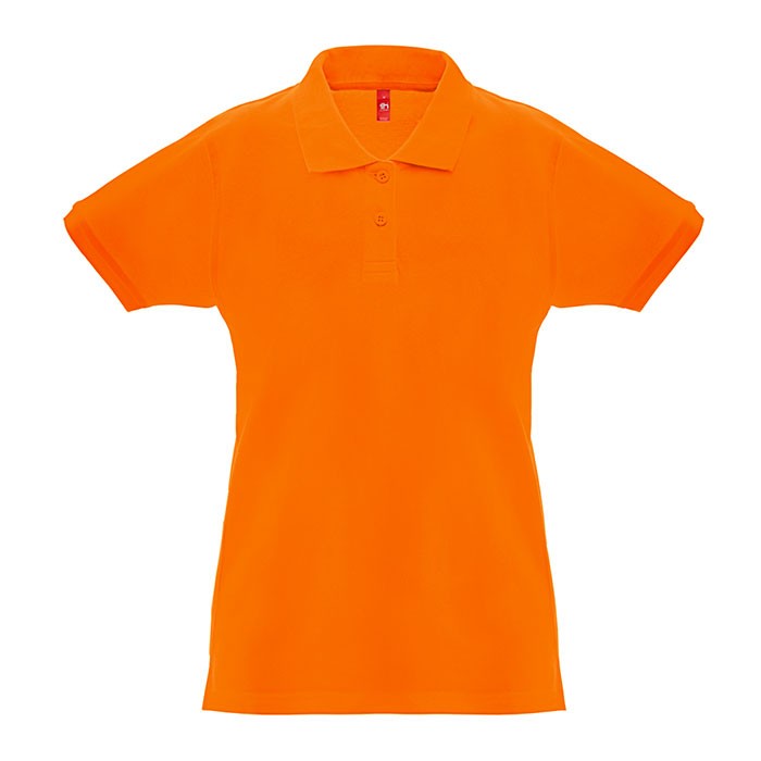 Polo para mujer de algodón 100% 240 g/m2 color naranja primera vista