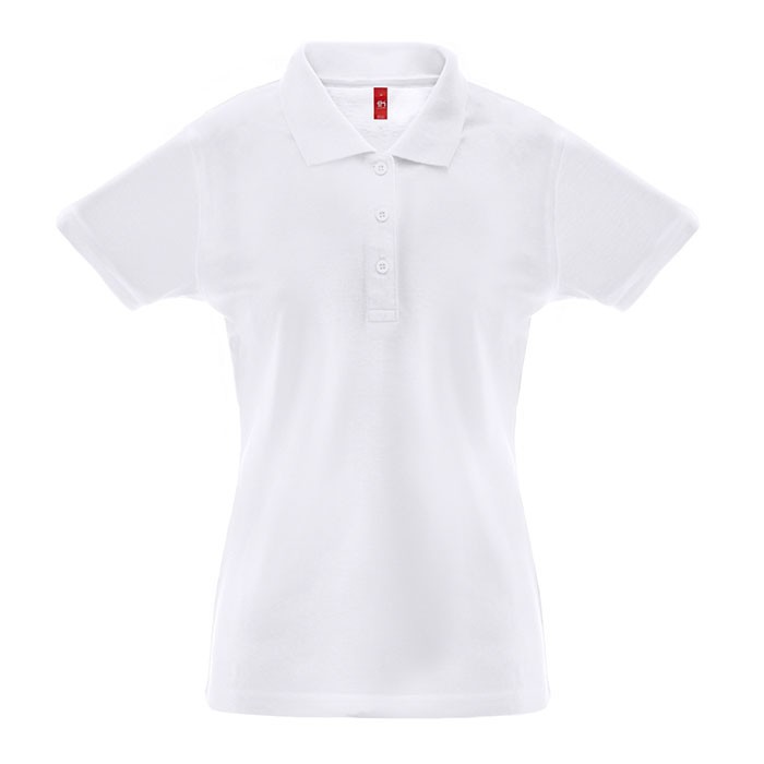 Polo de algodón y poliéster 200 g/m2 color blanco primera vista Polo de algodón y poliéster 200 g/m2 color blanco primera vista