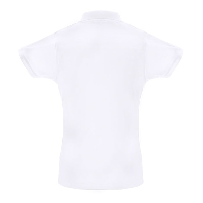 Polo de algodón y poliéster 200 g/m2 color blanco segunda vista Polo de algodón y poliéster 200 g/m2 color blanco segunda vista