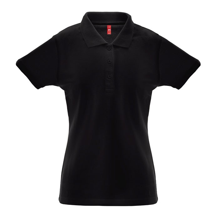 Polo de algodón y poliéster 200 g/m2 color negro primera vista Polo de algodón y poliéster 200 g/m2 color negro primera vista