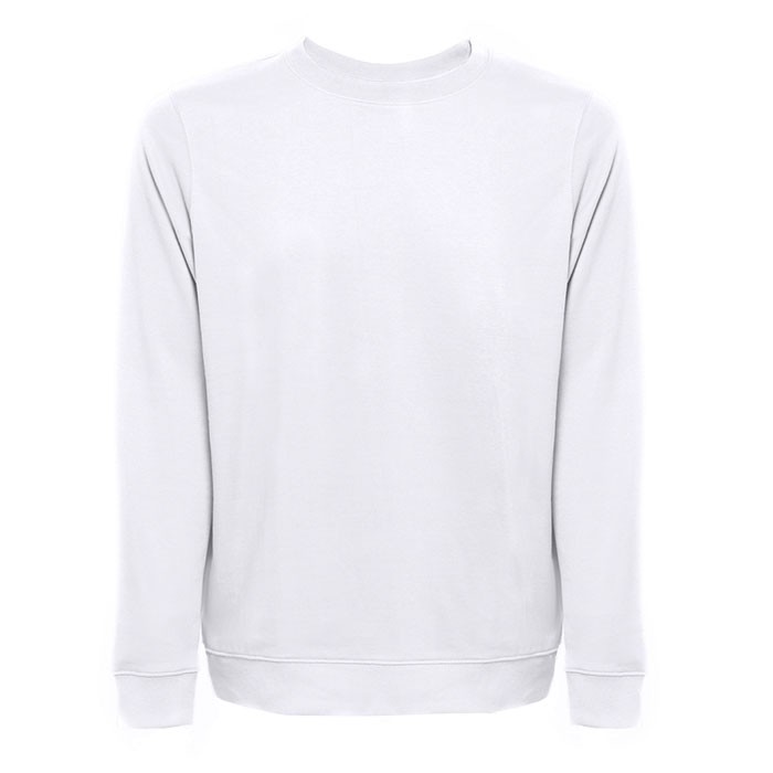 Sudadera en felpa italiana 240 g/m2 color blanco primera vista Sudadera en felpa italiana 240 g/m2 color blanco primera vista