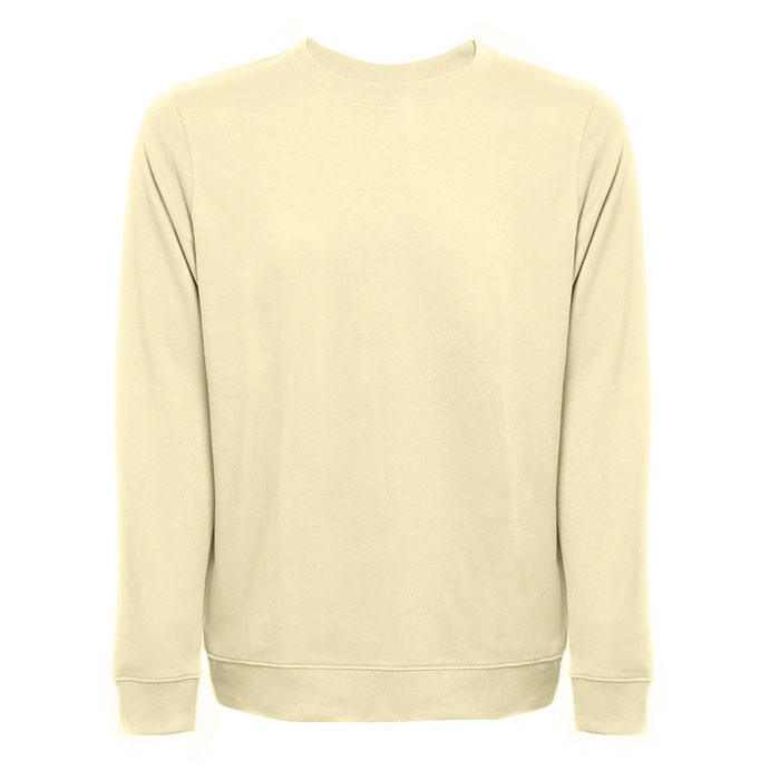 Sudadera en felpa italiana 240 g/m2 color amarillo claro primera vista Sudadera en felpa italiana 240 g/m2 color amarillo claro primera vista