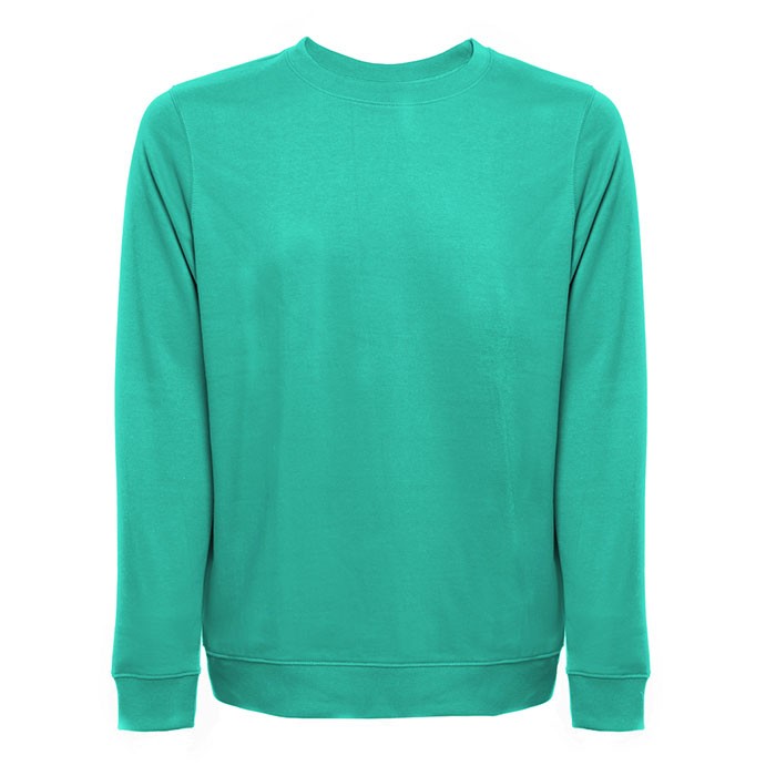 Sudadera en felpa italiana 240 g/m2 color turquesa primera vista Sudadera en felpa italiana 240 g/m2 color turquesa primera vista