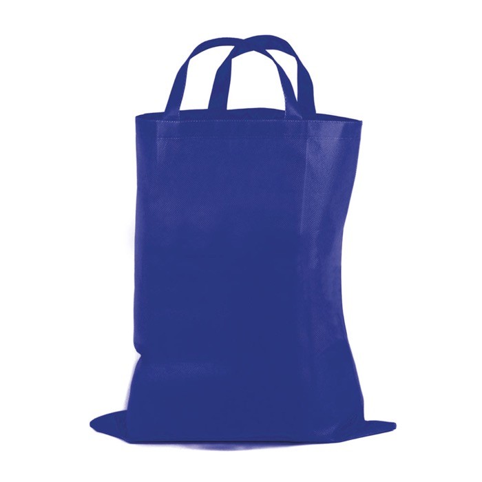 Bolsa plegable de non-woven con cierre de velcro 80 g/m2 color azul marino Bolsa plegable de non-woven con cierre de velcro 80 g/m2 color azul marino