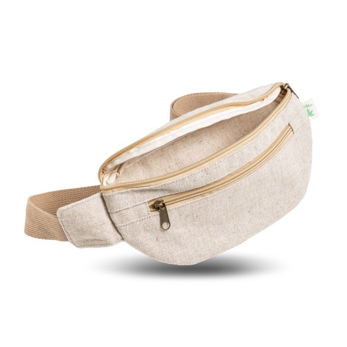 Riñonera de cáñamo y algodón con varios bolsillos 160 g/m2 vista 1