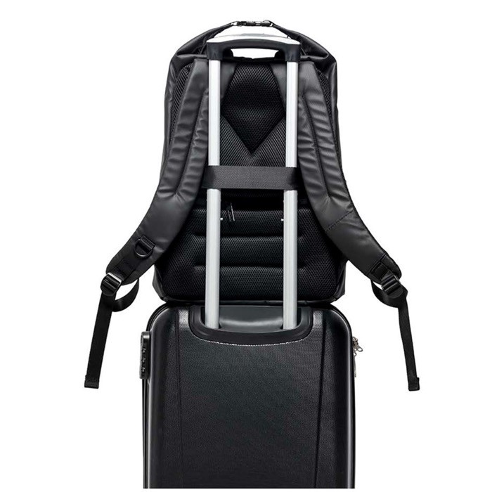 Mochila de poliéster con cremallera impermeable y carga USB 15,6” vista 10