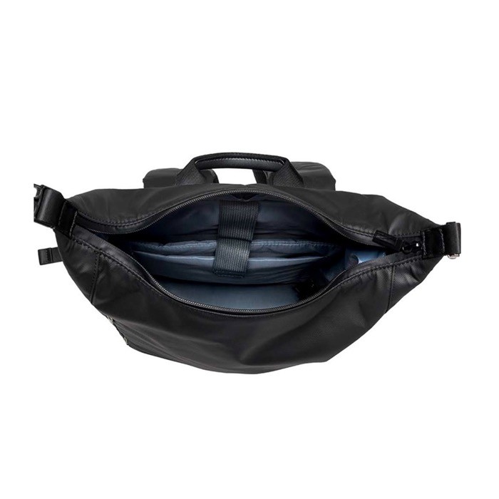 Mochila de poliéster con cremallera impermeable y carga USB 15,6” color negro vista 5