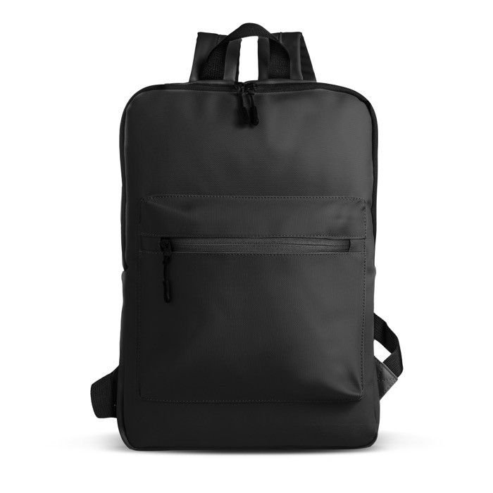 Mochila de piel PU con diseño fino y acabado elegante 15.6” color negro vista 11