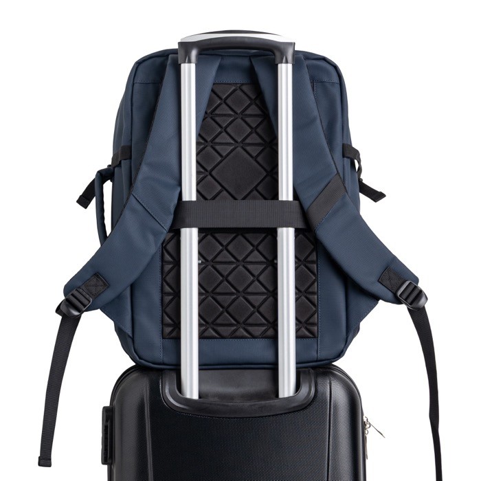 Mochila expandible con cremalleras y correa para trolley 15.6” vista 1 Mochila expandible con cremalleras y correa para trolley 15.6” vista 1