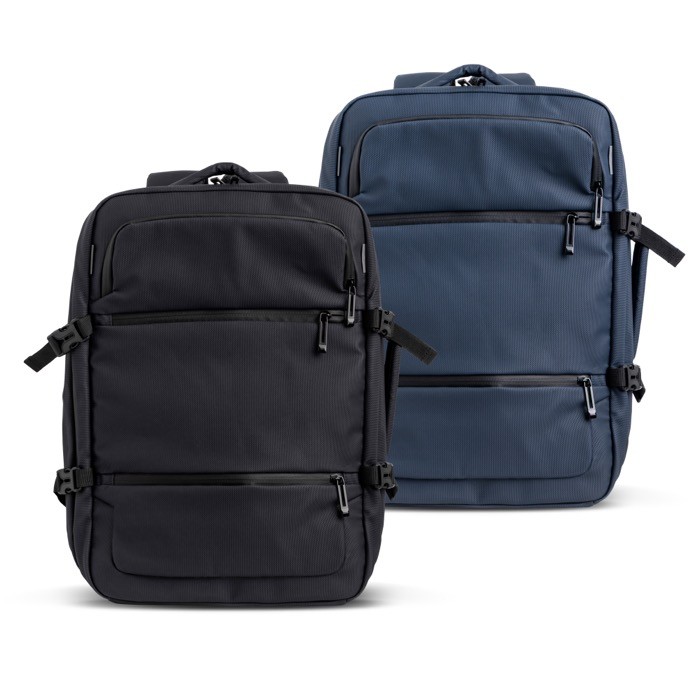 Mochila expandible con cremalleras y correa para trolley 15.6” vista con varios colores Mochila expandible con cremalleras y correa para trolley 15.6” vista con varios colores