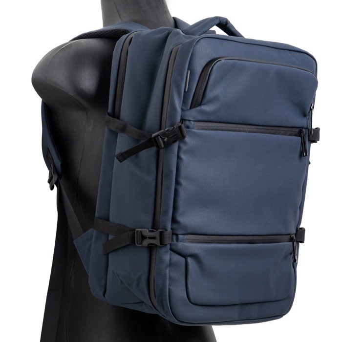 Mochila expandible con cremalleras y correa para trolley 15.6” Mochila expandible con cremalleras y correa para trolley 15.6”