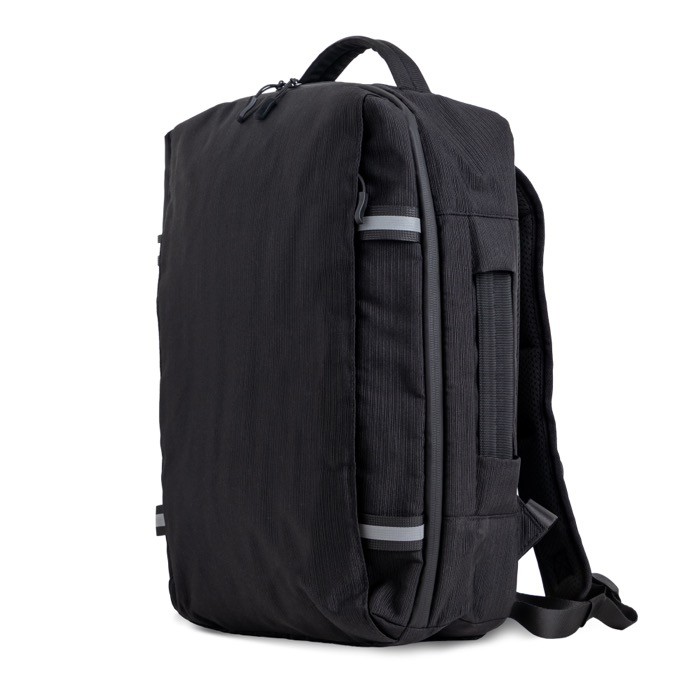 Mochila de bambú jacquard con cremalleras impermeables PC 15.6” color negro vista 4 Mochila de bambú jacquard con cremalleras impermeables PC 15.6” color negro vista 4