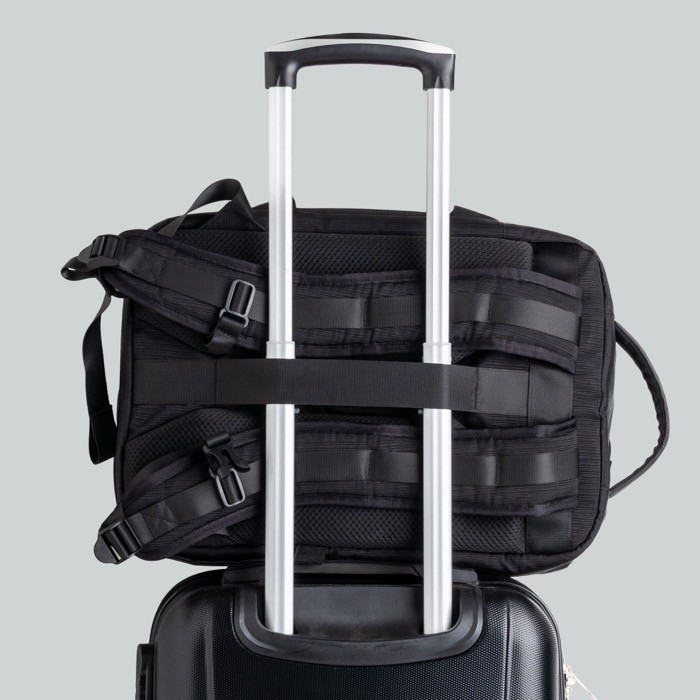 Mochila de bambú jacquard con cremalleras impermeables PC 15.6” vista 3 Mochila de bambú jacquard con cremalleras impermeables PC 15.6” vista 3