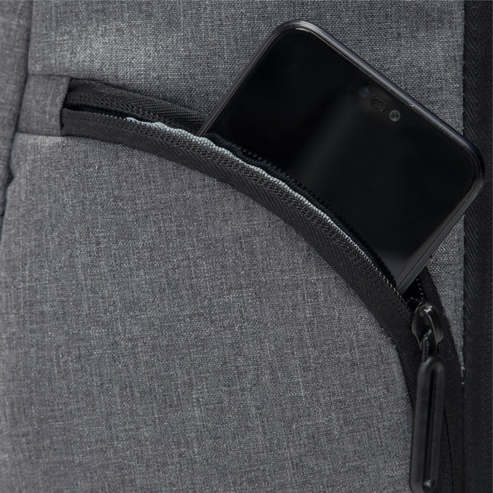 Mochila antirrobo de nylon para PC con bolsillo trasero 15,6” color gris oscuro Mochila antirrobo de nylon para PC con bolsillo trasero 15,6” color gris oscuro