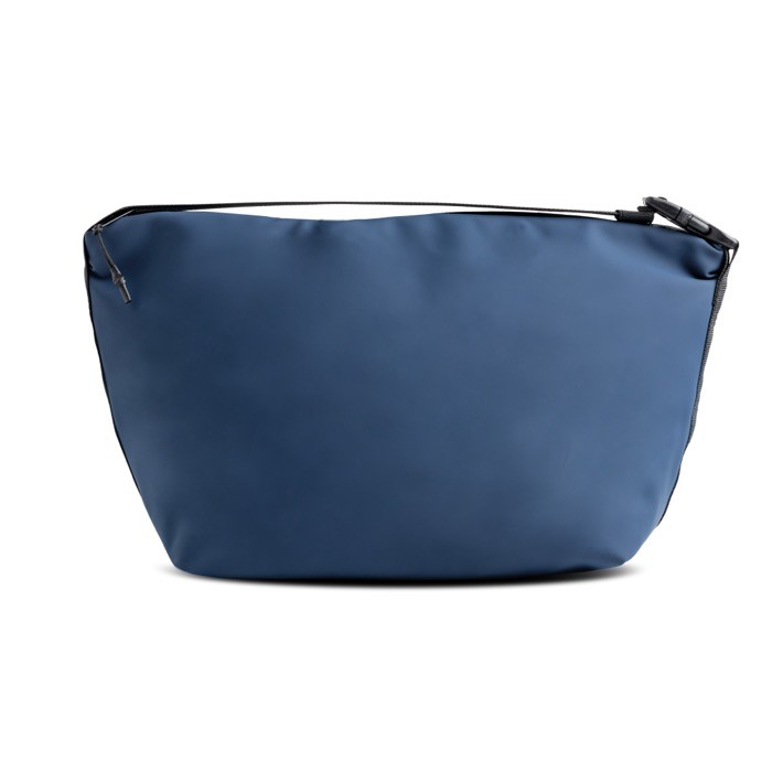 Bolsa térmica de cuero sintético de 13L con cinta en la cremallera color azul marino