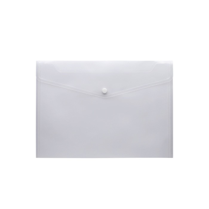 Carpeta portadocumentos con cierre de botón para hojas A4 color transparente