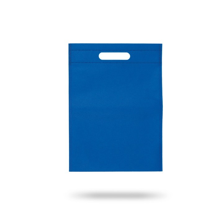 Bolsa pequeña de non-woven de colores con asa hueca 80 g/m2 color azul real Bolsa pequeña de non-woven de colores con asa hueca 80 g/m2 color azul real