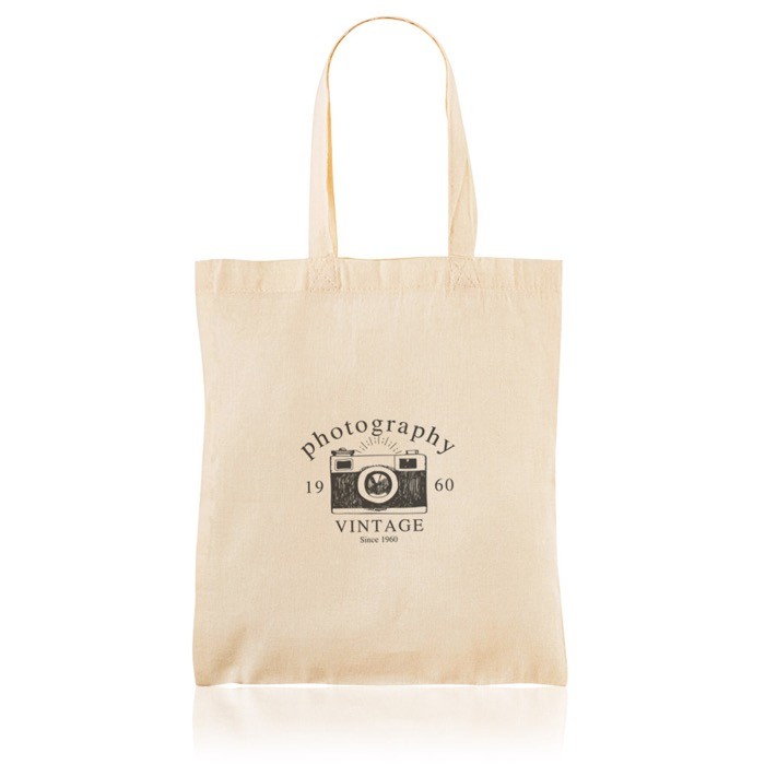 Bolsa de compras de algodón ideal para llevar objetos 105 g/m2 color beige Bolsa de compras de algodón ideal para llevar objetos 105 g/m2 color beige