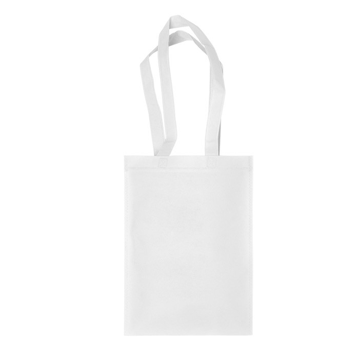 Bolsa de non-woven con asas largas ideal para la compra 70 g/m2 color blanco