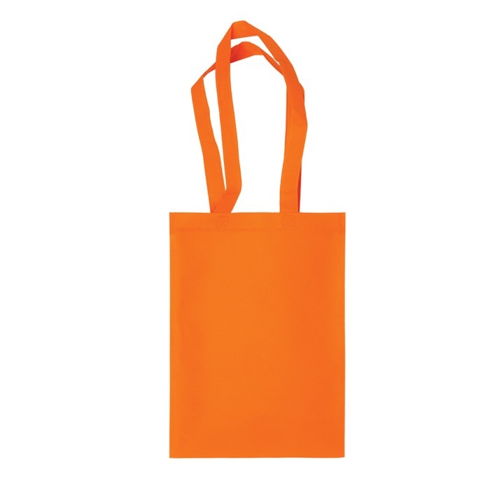 Bolsa de non-woven con asas largas ideal para la compra 70 g/m2 color naranja