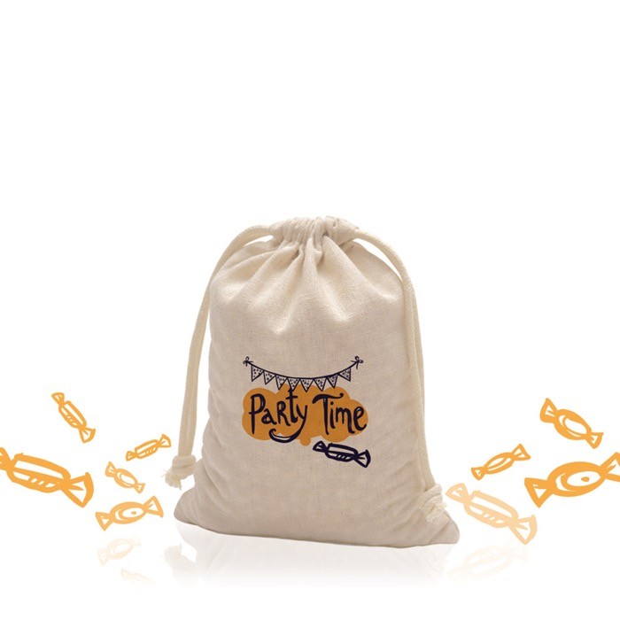 Bolsa de algodón con lazos y asas de transporte 110 g/m2 vista 1