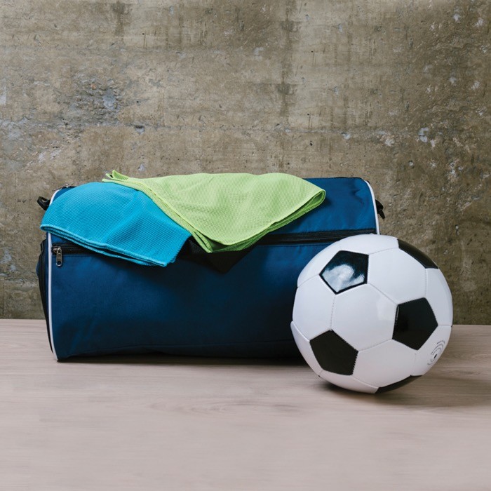 Bolsa para deporte de poliéster 600D con bolsillo para zapatillas color azul marino