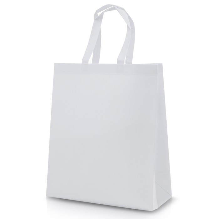 Bolsa de non-woven con efecto mate y alta resistencia 110 g/m2 color blanco