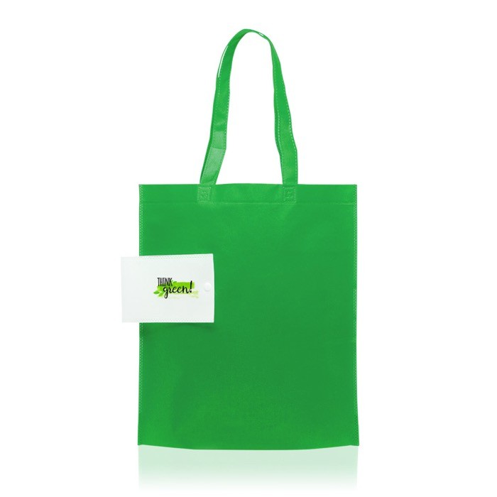 Bolsa plegable de non-woven para llevar a cualquier parte 80 g/m2 color verde claro