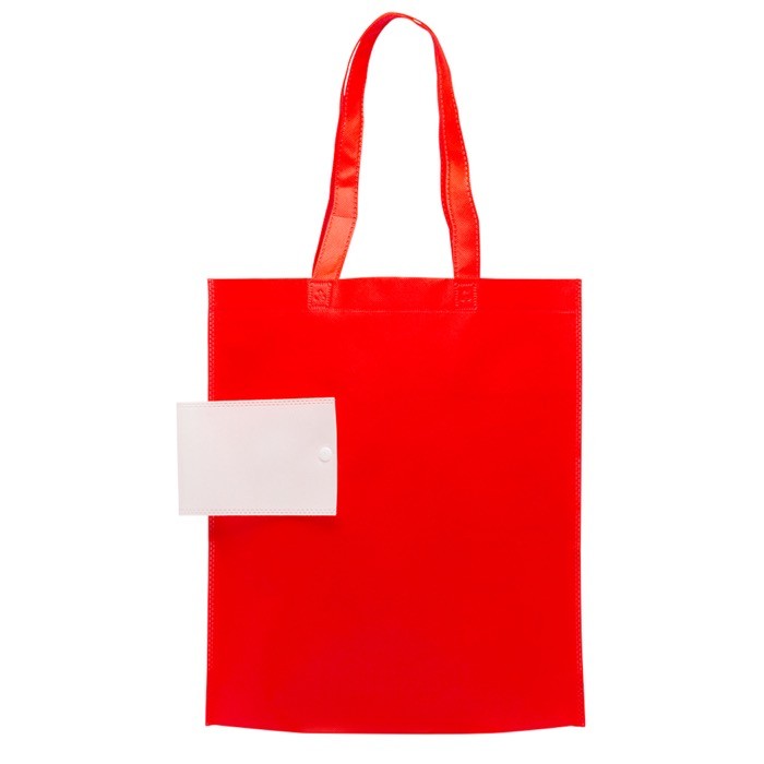 Bolsa plegable de non-woven para llevar a cualquier parte 80 g/m2 color rojo