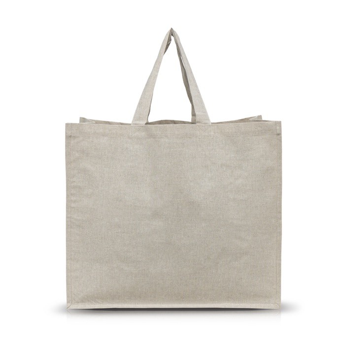 Bolsa de algodón reciclado multiusos resistente de 180 g/m2 color beige Bolsa de algodón reciclado multiusos resistente de 180 g/m2 color beige