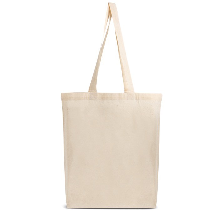 Bolsa de algodón 100% con asas largas ideal para la compra 140 g/m2 color beige