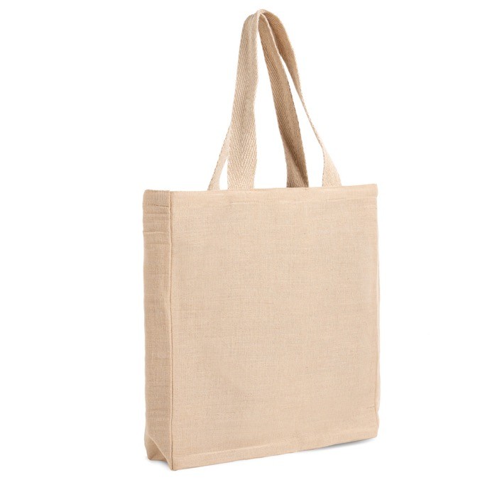 Bolsa ecológica grande ideal para la compra hecha en juco color marrón claro vista 1 Bolsa ecológica grande ideal para la compra hecha en juco color marrón claro vista 1