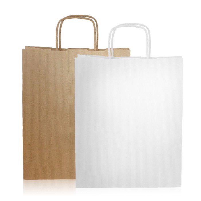 Bolsa clásica de papel kraft con asas cortas y gramaje 90 g/m2 vista detalle 7 Bolsa clásica de papel kraft con asas cortas y gramaje 90 g/m2 vista detalle 7