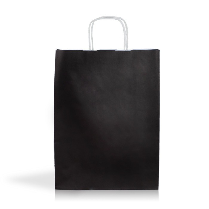 Bolsa de papel kraft en varios colores con asas 90 g/m2 color negro vista 11 Bolsa de papel kraft en varios colores con asas 90 g/m2 color negro vista 11