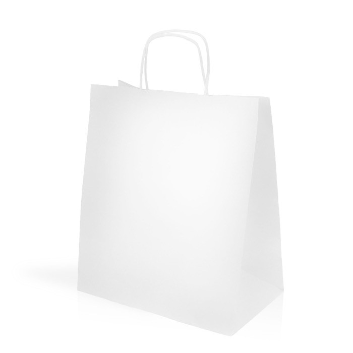 Bolsa clásica de kraft con espacioso tamaño y asas 115 g/m2 vista 2