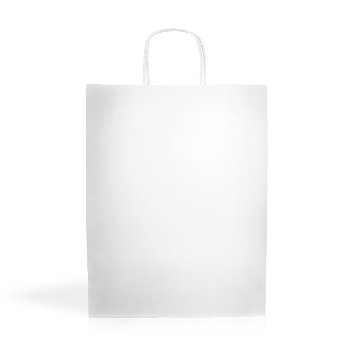 Bolsa ecológica de papel kraft para cualquier uso 100 g/m2 color blanco Bolsa ecológica de papel kraft para cualquier uso 100 g/m2 color blanco