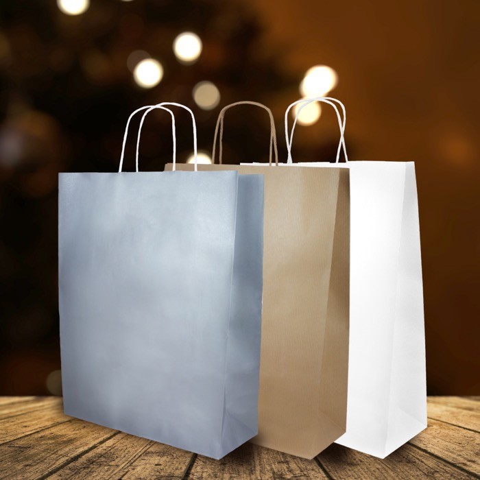 Bolsa ecológica de papel kraft para cualquier uso 100 g/m2 vista de ambiente Bolsa ecológica de papel kraft para cualquier uso 100 g/m2 vista de ambiente