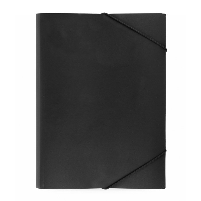 Carpeta con acabado translucido en varios colores y cierre elástico color negro primera vista