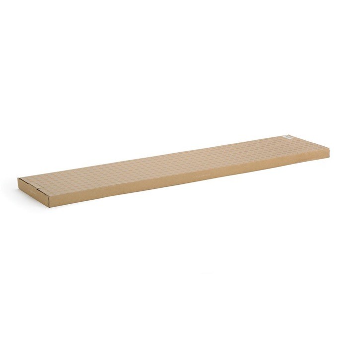 Tabla de servir de 75 x 15 cm de madera de teca color madera vista con caja Tabla de servir de 75 x 15 cm de madera de teca color madera vista con caja
