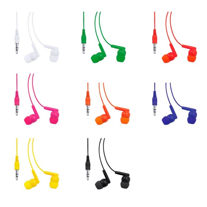 Auriculares de varios colores con conexión Jack 3.5mm color amarillo vista detalle 1