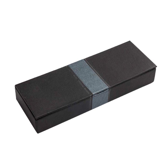 Set de bolígrafo y roller con caja de regalo a juego tinta azul color gris oscuro