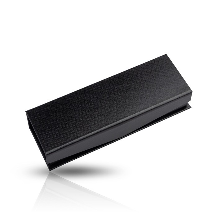 Set de bolígrafo y portaminas con detalles de metal tinta azul vista en caja