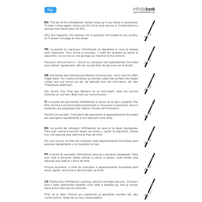 Libreta infinita con tapa flexible y rotulador A5 hojas lisas