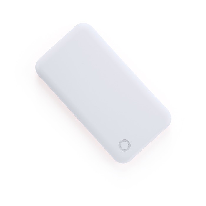 Batería externa bicolor con indicador luminoso de carga 10.000 mAh color rojo vista detalle 1