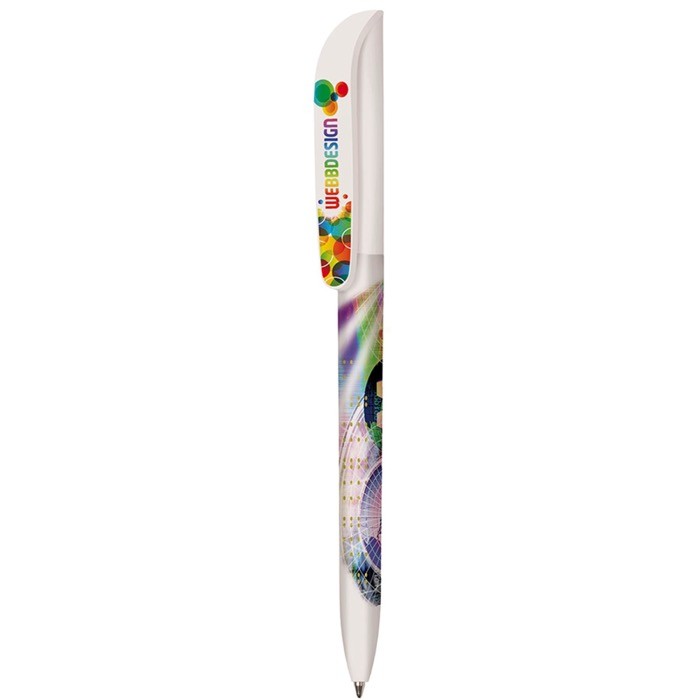 Bolis personalizados BIC color blanco primera vista Bolis personalizados BIC color blanco primera vista