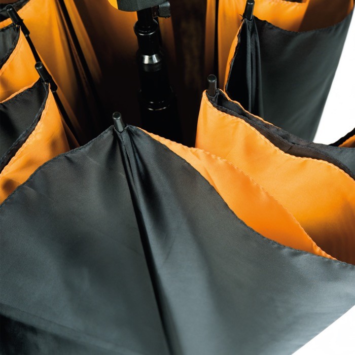 Paraguas automático con interior en colores y 8 paneles Ø103 color naranja vista 4